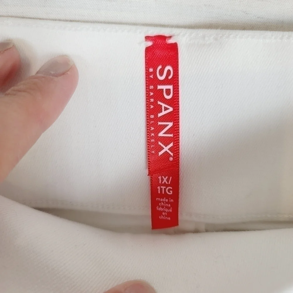SPANX Ankle Skinny Jeans in White, sz 1x